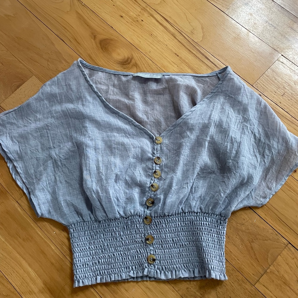 Light blue blouse